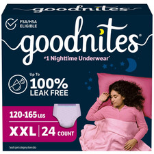 Goodnites Girls Nighttime Bedwetting Underwear Size XXL 120-165 lbs 24 Count