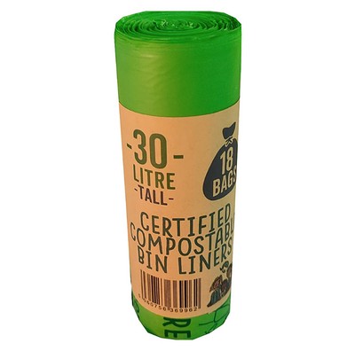 Eco Green Living 30 Liter kompostierbare Müllbeutel - 18 Beutel