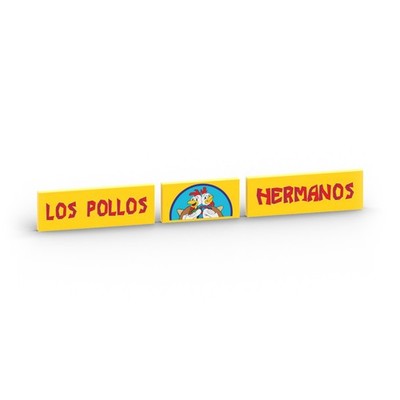 Los Pollos Hermanos Sign - Breaking Bad   Custom printed original LEGO  brick t