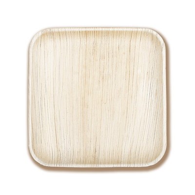 Eco-gecko 100 Disposable 8'' Square Palm Leaf Plates