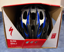 Specialized Align Cycling Helmet 54-62CM Blue/White Race Adult w/ Visor