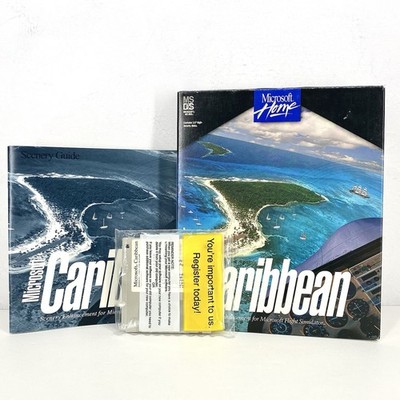 Microsoft Flight Simulator Caribbean Scenery 3.5  Floppy Disk Vintage 1994