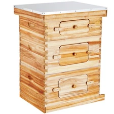 Bee Hive Langstroth Kit 20 Deep & 10 Medium Frames with Acrylic Windows