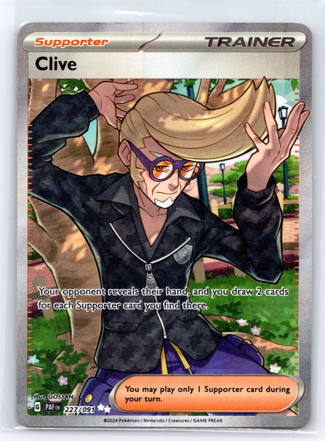 Pokemon NM Holo Clive 227/091 Ultra Rare SV: Paldean Fates