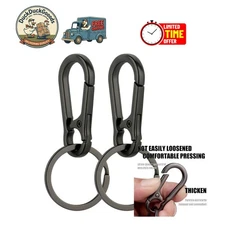 Elegant 2-Pack Metal Keychains in Silver, Gold and Black – Lightweight Design