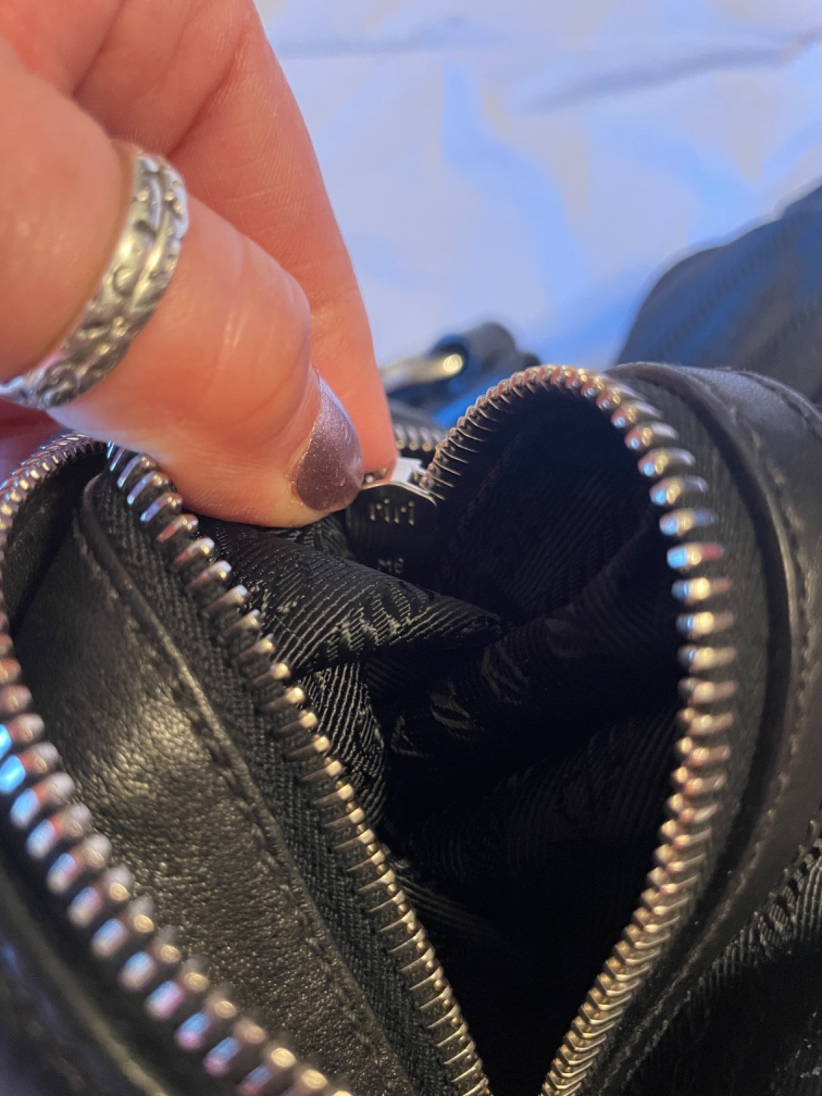 PRADA Black Soft Calf Nappa Leather BR4909 Shoulder Bag Hobo Handbag Purse thumbnail 11