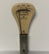 Vintage Enameled Fat Frying Thermometer 