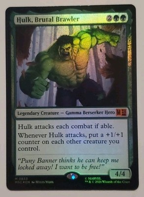 MTG: Hulk, Brutal Brawler Commander: Marvel Super Heroes Foil 