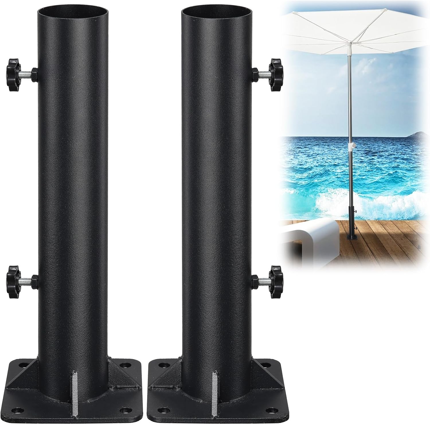 Patio Umbrella Base, Heavy Duty Deck Umbrella Mount, Outdoor