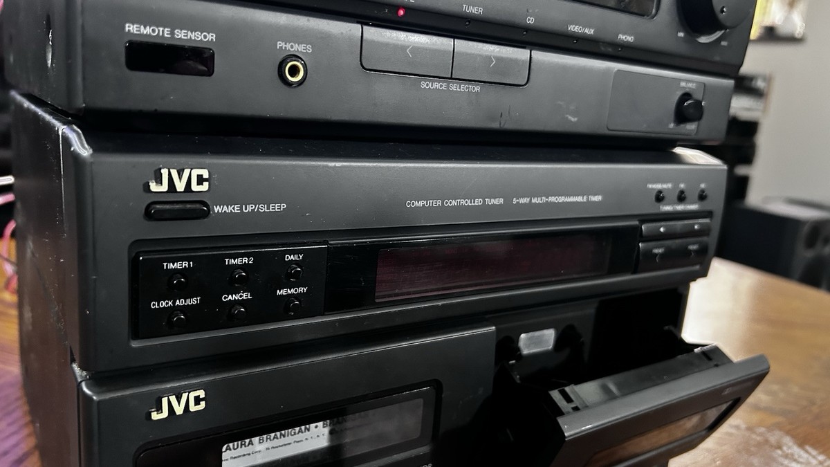JVC CA-MX44BK Stereo Receiver CD Dual-Cassette 1992 Tuner don't