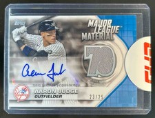 2021 Topps Update Aaron Judge Major League Material Jersey Auto #23/25 Yankees