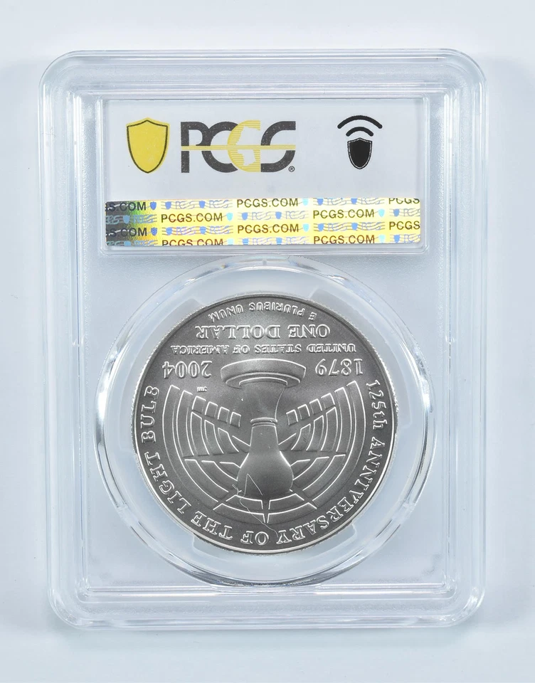 2004-P Thomas Edison Commemorative Dollar MS70 PCGS Blue Label *8335 - Image 2 of 4