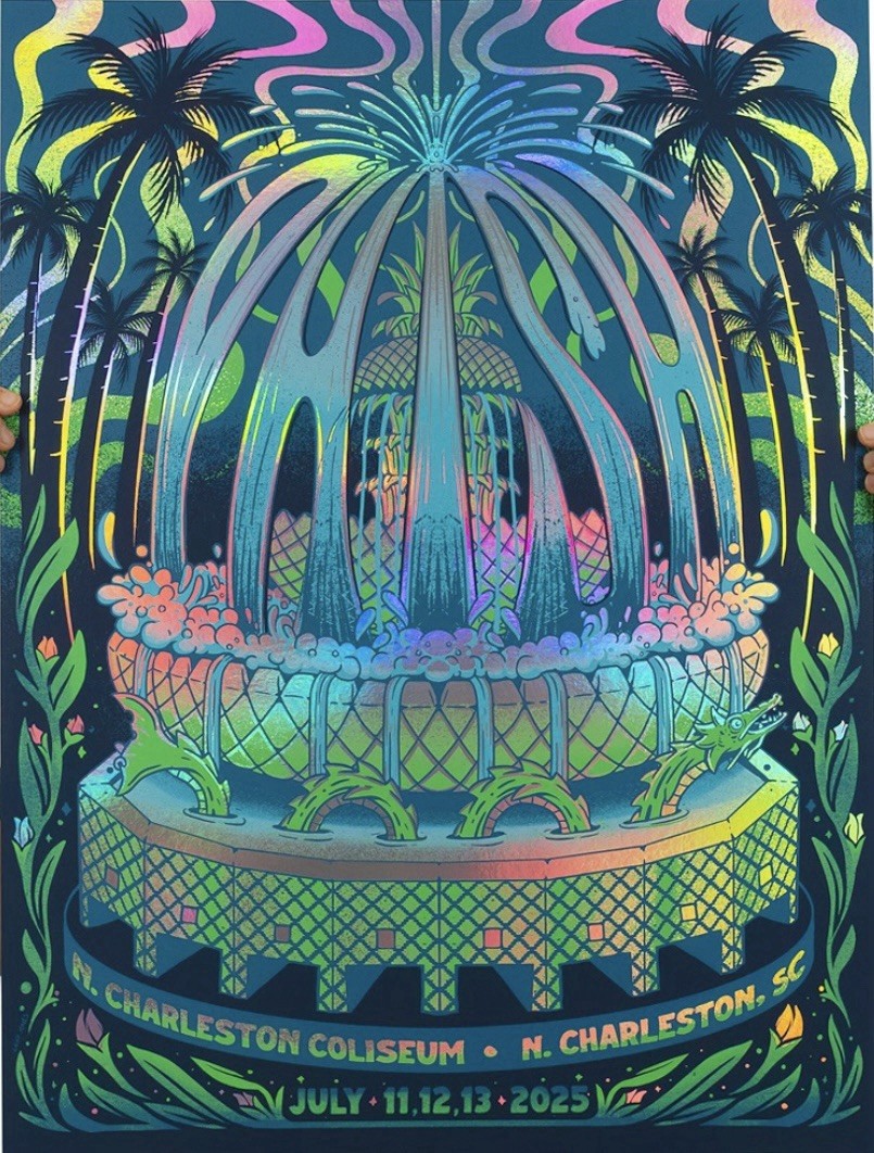 Phish Foil Poster 7/11-7/13 North Charleston Coliseum South