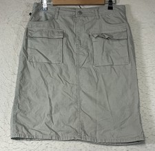 Vtg Polo Jeans Co Ralph Lauren Women  s Size 10 100 Cotton Midi Tan Beige Skirt