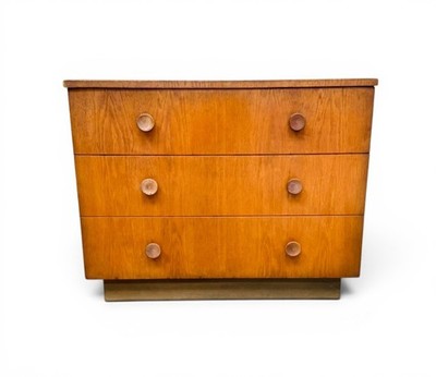 RETRO HONIG EICHE KOMMODE MID CENTURY UM 1950 MINIMALISTISCHE ÄSTHETIK