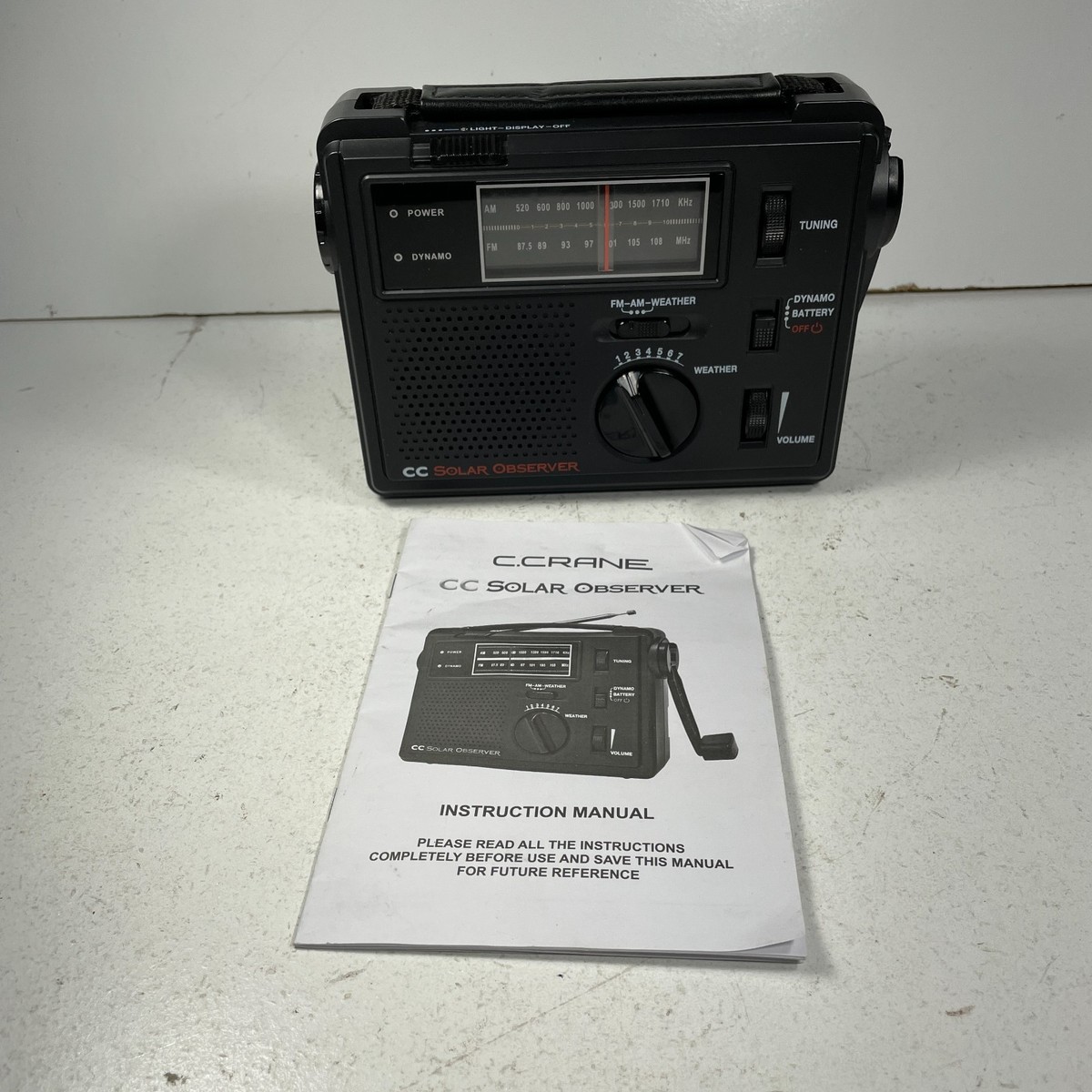 C Crane CC Solar Observer Emergency AM/FM Radio with NOAA Weather