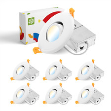 3 Inch Gimbal LED Recessed Light with Junction Box, 6W 463Lm, 2700K/3000K/3500K/