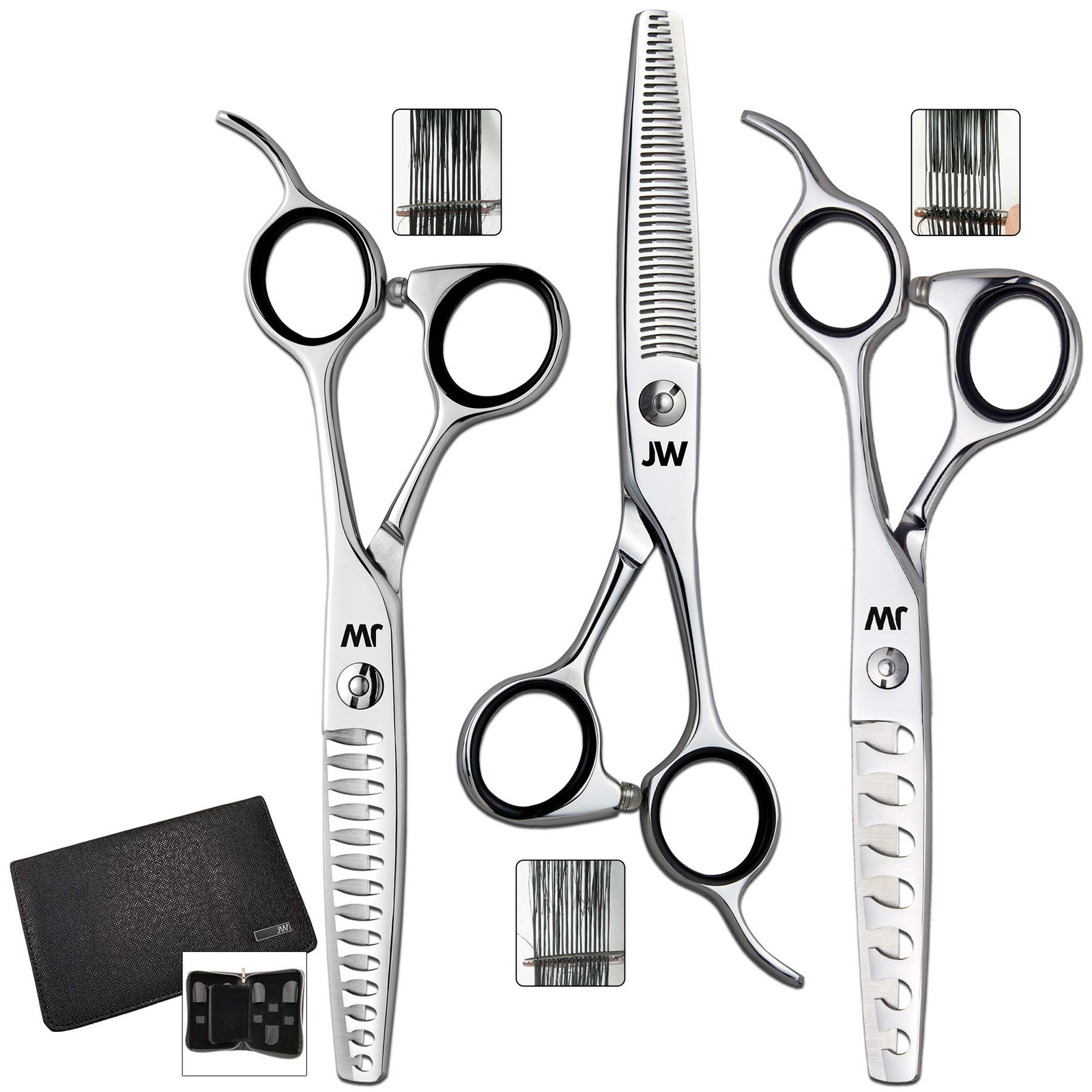 Jw Shears Jw Ts40 Blending Ts14 Ts7 Texturizing Trio Professional Shears