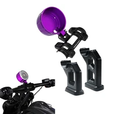 Handlebar Risers w/4.0” Purple Single Gauge Bracket for Harley 2018-25 Fat Bob 