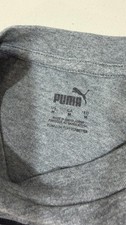 PUMA Logo Crew Neck Short Sleeve T-Shirt Mens Grey -Size M