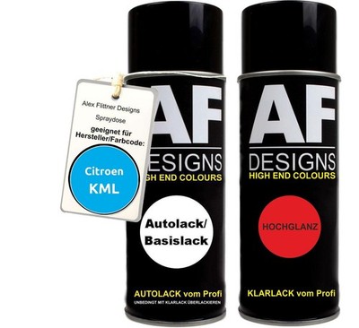 Spraydose für Citroen KML Bleu KLM Basislack Klarlack Sprühdose 400ml