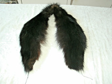 Genuine FOX Fur Coat Collar--30" x 4"--Black -NOS from Coat Factory 1960's