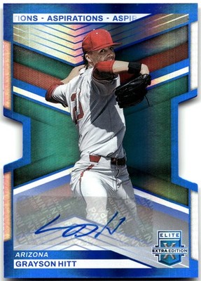 2023 Elite Extra Edition #133 Grayson Hitt Signatures Aspirations Die Cut #/74