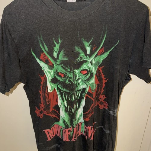 Slayer Vintage T Shirt Tour Concert Root Of All Evil Si 1980s vintage concert t-shirt, vintage, size M, single stitch, B+ condition