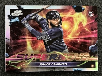2024 Topps Chrome Cosmic Junior Caminero RC Supernova SSP Tampa Bay Rays  