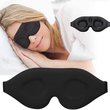 2 Pack 3D Sleep Eye Mask Night Sleeping Mask Full Light Blocking Relax Blindfold