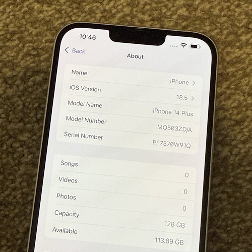 Apple iPhone 14 Plus | 128GB | Purple | Unlocked | 83% Battery Health - Afbeelding 13 van 14