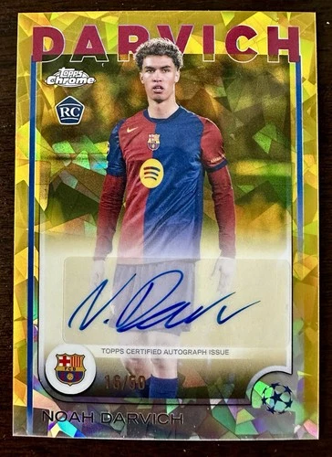 2024-25 Topps UEFA Club Competitions Noah Darvich Auto Gold /50