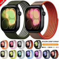 Nylon Band Strap For Apple Watch iWatch Series 12 11 10 9 8 7 6 Ultra 4 3 2 49mm
