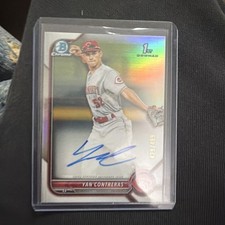 2022 Bowman Chrome Yan Contreras Refractor 1st Prospect Auto /499 Reds