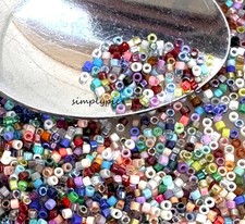 11/0 Delica Beads Assorted Colors, 5g Glass Seed Beads