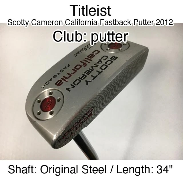 Scotty Cameron California Fastback Golf Clubs for sale | eBay