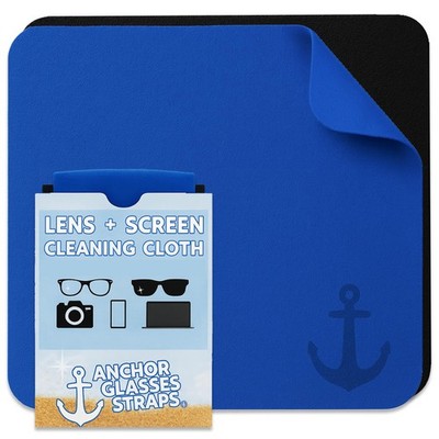 Anchor Glasses Cleaning Cloth - Ultra Soft Extra Large, Black and Blue 