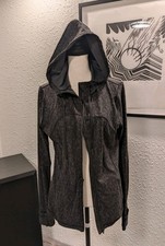 Lululemon Hooded Define Jacket Nulu Leopard Camo Deep Coal Multi 12 broke zipper