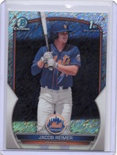 2023 Bowman Chrome #BCP-181 Jacob Reimer Shimmer Refractor Mets SP
