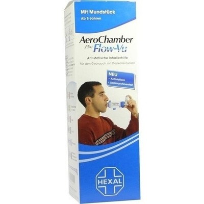 AEROCHAMBER m.Mundstück Erw.u.Kdr.ab 5 Jahre blau, 1 St PZN 09374073