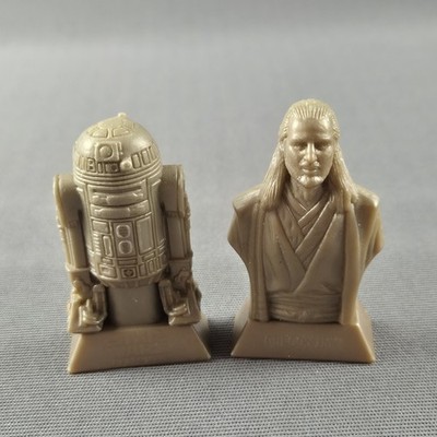 1999 Kellogg s Star Wars Episode I R2-D2 & Qui-Gon Jinn Mini Figuren
