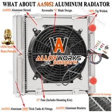 For Dragster Roadster 51963 80108N Aluminum 4 Row Radiator Shroud Fan Relay Kits