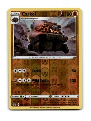 Carkol 079/163 Uncommon Battle Styles Pokemon Reverse Holo LP ~22643