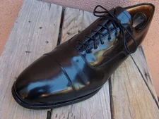 JOHNSTON MURPHY Mens Dress Shoes Black Leather Cap Toe Lace Up Oxford Sz Size 9D