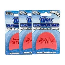 Instant Smile - The Disk Denture Reliner - Forms Using Hot Water - 3 Pack