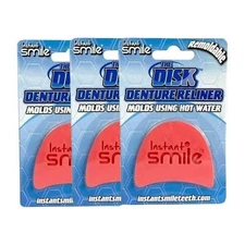 Instant Smile - The Disk Denture Reliner - Forms Using Hot Water - 3 Pack