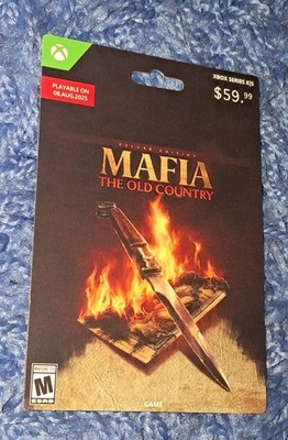 Mafia The Old Country Xbox Series X S Card Non-Redeemable Microsoft Gamer Gift