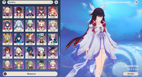 Genshin Impact AR 60 America - Mavuika - Columbina - Linnea - Zibai - Xilonen