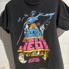 Star Wars Original Trilogy Movie T-Shirt size S Darth Vader Han Solo Black