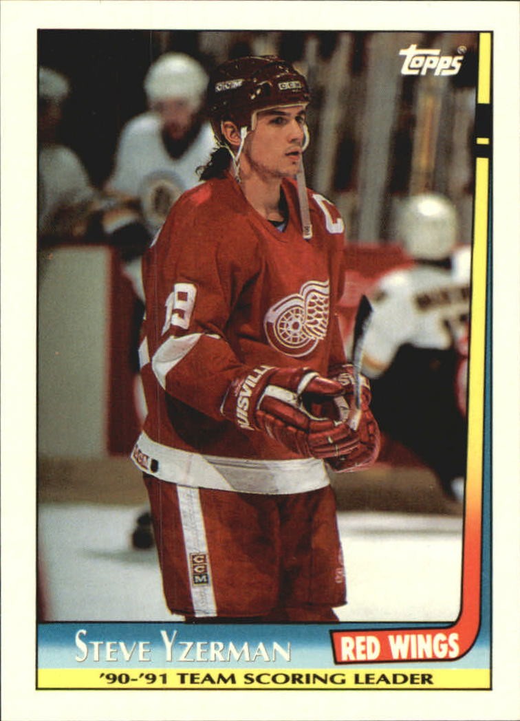 1991-92 Topps Team Scoring Leaders #3 Steve Yzerman - HKY